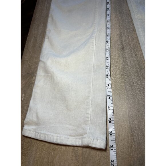 KHAITE Danielle Straight-Leg Jeans in Cream Ivory Size 27 - Picture 9 of 12